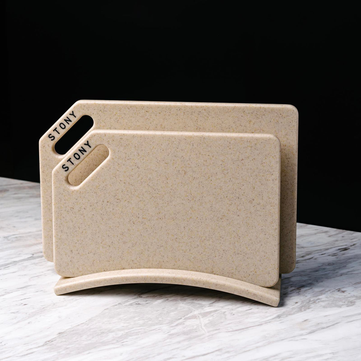 "BEIGE" STONY SET Fair Sky premium stone-look hygienic cutting board by Stony — Foto