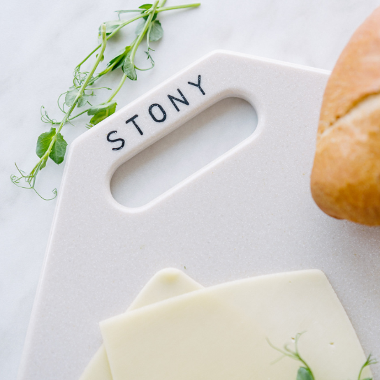 "STAR" STONY SET Sparkling Sand premium stone-look hygienic cutting board by Stony — Foto